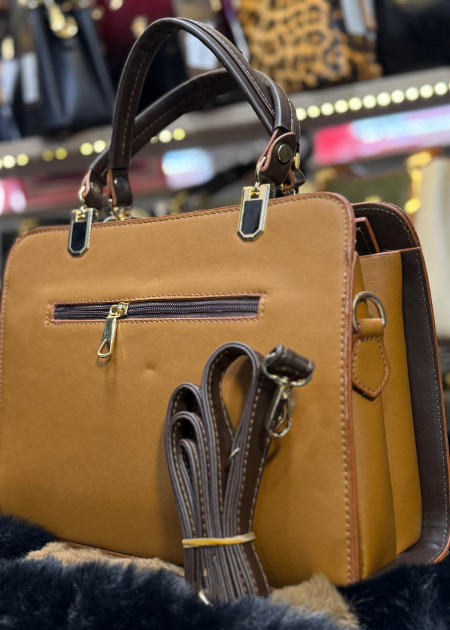 Luxury Womens Handbag - Code 960-2 - tan