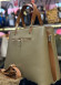 WOMENS HAND AND ARM LEATHER BAG -931-1 - light brown