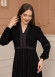 Diamond Stone V-Neck Frilly Women  Abaya 676 - lilac