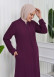 Zippered Simple Hijab Abaya 619 mor