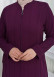 Zippered Simple Hijab Abaya 619 mor