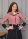 Modest Tow Colored Linen Trench Coat 1223 - pink