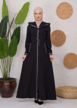 ترانشكوت كتان طويل 1221 - حديدي