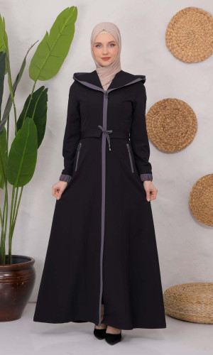 ترانشكوت كتان طويل 1221 - حديدي