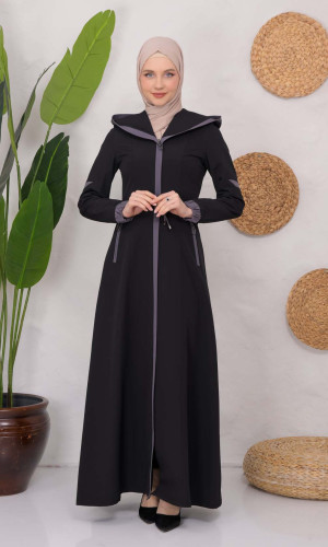 ترانشكوت كتان طويل 1221 - حديدي