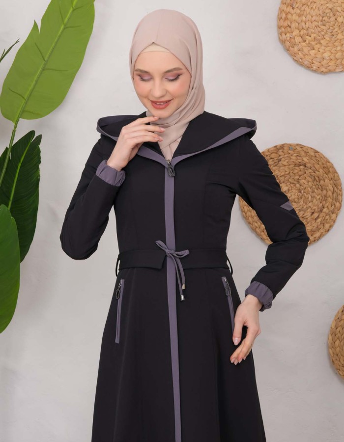 ترانشكوت كتان طويل 1221 Koyu Antrasit