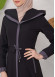 Modest linen  trench coat 1221 Koyu Antrasit
