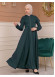 Modest Abaya With Flared Sleeve Detail 677 - green