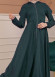 Modest Abaya With Flared Sleeve Detail 677 - green