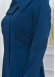 ZIPPERED PLEATED COLLAR WOMAN'S HIJAB LONG TOPCOAT 1201 Turkuaz