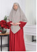 Casual Hijab Dress Suit 2 Pieces 828 - burgundy
