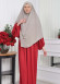 Casual Hijab Dress Suit 2 Pieces 828 Bordo
