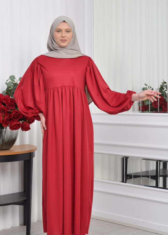 Casual Hijab Dress Suit 2 Pieces 828 Bordo