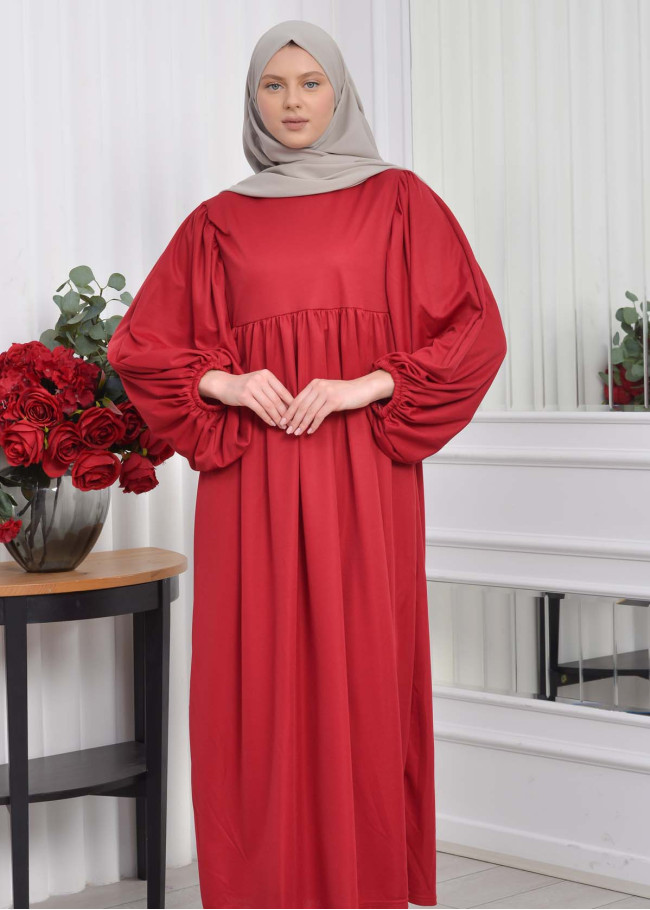Casual Hijab Dress Suit 2 Pieces 828 Bordo