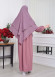 Casual Hijab Dress Suit 2 Pieces 828 Lila
