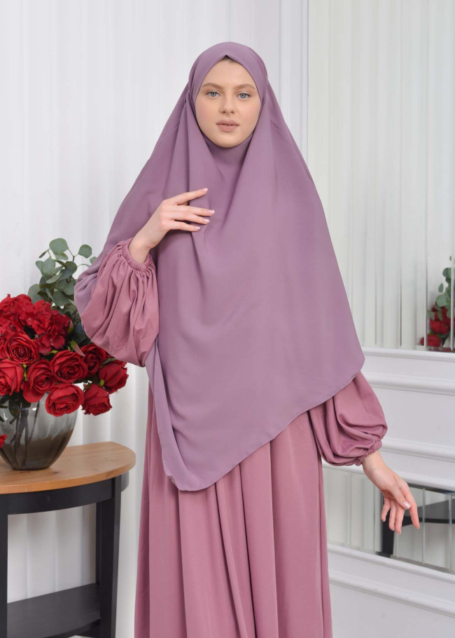 Casual Hijab Dress Suit 2 Pieces 828 Lila