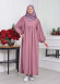 Casual Hijab Dress Suit 2 Pieces 828 Lila