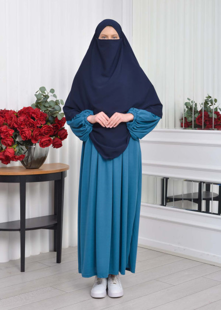 kendall jenner green dress christmas Sofiya Kimono Feather Abaya -Pastel Mint | Size 56 | Crepe Satin Polyester Blend, Luxurious Sheen, Delicate Feather Trim main image 0