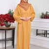 طقم فستان محجبات للخروج قطعتين 828 Hardal