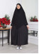 Casual Hijab Dress Suit 2 Pieces 828 - black