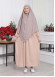 Casual Hijab Dress Suit 2 Pieces 828 - beige