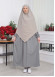 Casual Hijab Dress Suit 2 Pieces 828 -  Anthracite