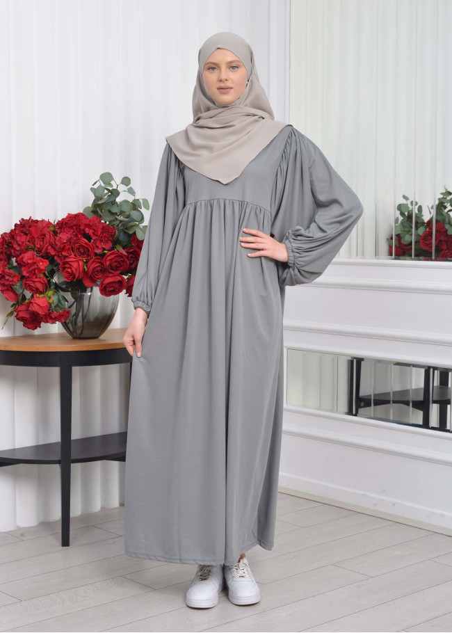 Casual Hijab Dress Suit 2 Pieces 828 Antrasit