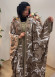 Two-Piece Set: Dress and Modern Patterned Abaya - Forsan Fabric | Product Code: 698 - ivory