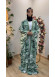 İkili Takım: Elbise ve Modern Desenli Abaya - Forsan Kumaşı | Ürün Kodu: 698 - mint