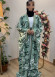 İkili Takım: Elbise ve Modern Desenli Abaya - Forsan Kumaşı | Ürün Kodu: 698 - mint