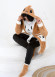 Velvet Slim Fit Home Set - 4 Pieces (Code 1010) - beige
