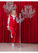 Velvet Three-Piece Sports Set - Code 1015 - red
