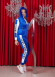 Velvet Three-Piece Sports Set - Code 1015 - blue