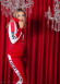 Velvet Three-Piece Sports Set - Code 1015 - red