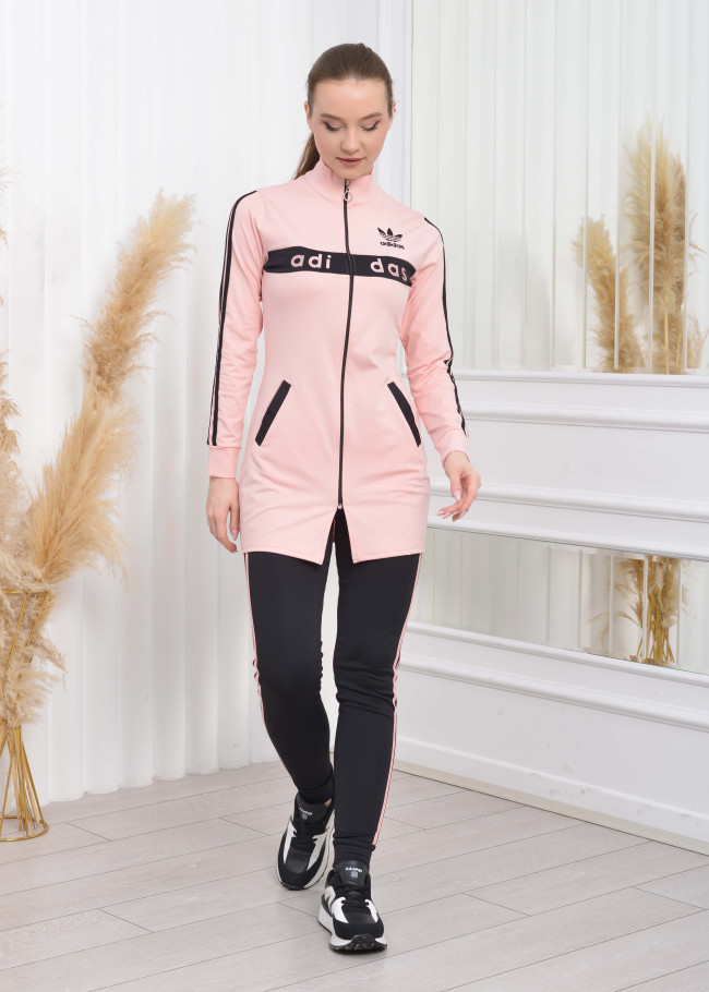 WOMEN'S  ADIDAS TRACK SUIT 2 PİECES 1073 Pembe