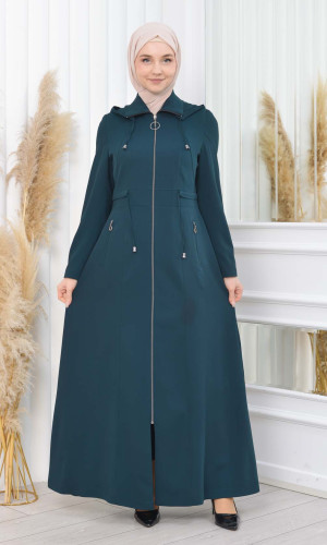 مانطو برادا نسائي طويل بكبيشون قابل للإزالة 1200 - زيتي