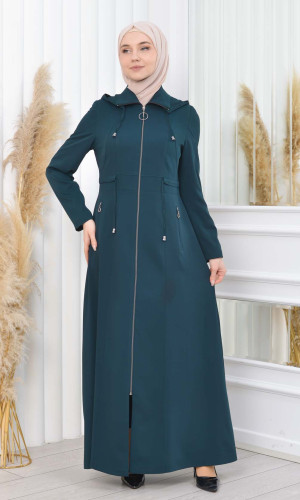 مانطو برادا نسائي طويل بكبيشون قابل للإزالة 1200 - زيتي