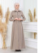 Women's Detachable Hooded Zipper Prada trenchcoat  1200 açık kahve
