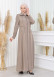 Women's Detachable Hooded Zipper Prada trenchcoat  1200 açık kahve