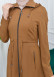 Women's Detachable Hooded Zipper Prada trenchcoat  1200 taba