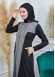 ترانشكوت نسائي قطني مع كبشون و ألماس 1117 Siyah