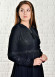 women Hoodied Abaya of Rose Rise fabric 563 Siyah