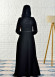 women Hoodied Abaya of Rose Rise fabric 563 Siyah