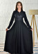 women Hoodied Abaya of Rose Rise fabric 571 Siyah