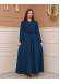 Womens Hooded Abaya with Detachable Belt 605 - turquoise