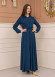 Women's Hooded Abaya with Detachable Belt 605 Turkuaz
