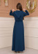 Women's Hooded Abaya with Detachable Belt 605 Turkuaz