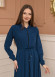 Women's Hooded Abaya with Detachable Belt 605 Turkuaz