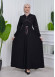 Womens Hooded Abaya with Detachable Belt 605 - lilac