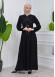 Womens Hooded Abaya with Detachable Belt 605 - white